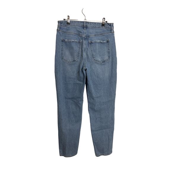 Old Navy O.G. Straight Jeans Womens 8 Tall 8T Blue Light Wash Curvy High Waisted - Picture 2 of 6